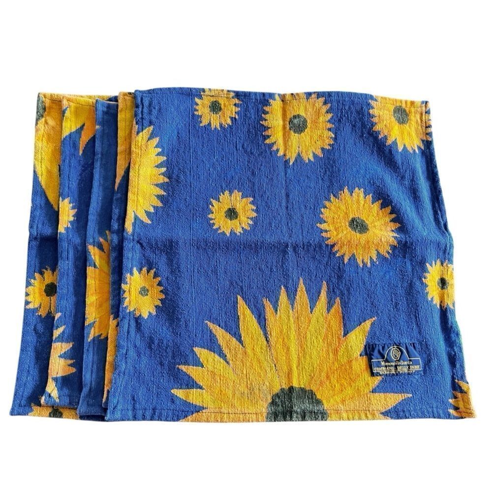 MammaRo’ Lucca Sunflower Print Cloth Napkin Set (5)